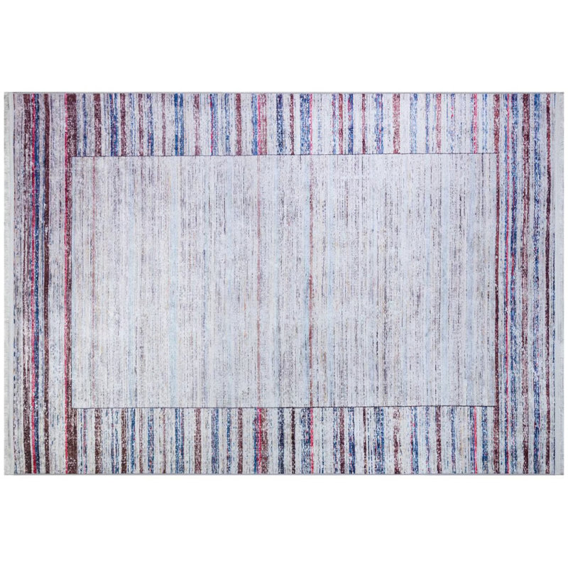 Srihith Cotton Striped Indoor / Outdoor Rug, Rectangle 3'3" x 4'11"