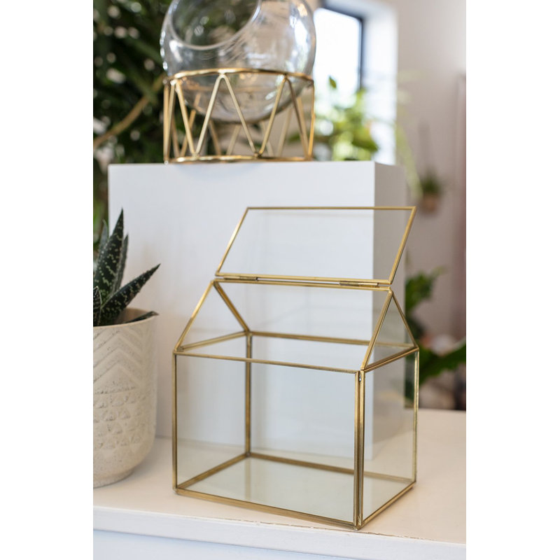 Terrarium en verre Semayah Hurley, H 6,5 po x l 6,25 po x P 4,25 po