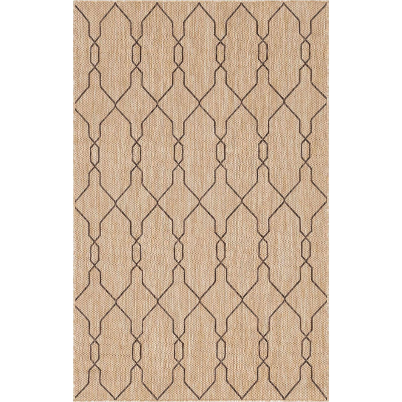 Tapis d'extérieur Preen couleur chameau, Rectangle de 5 pi x 8 pi