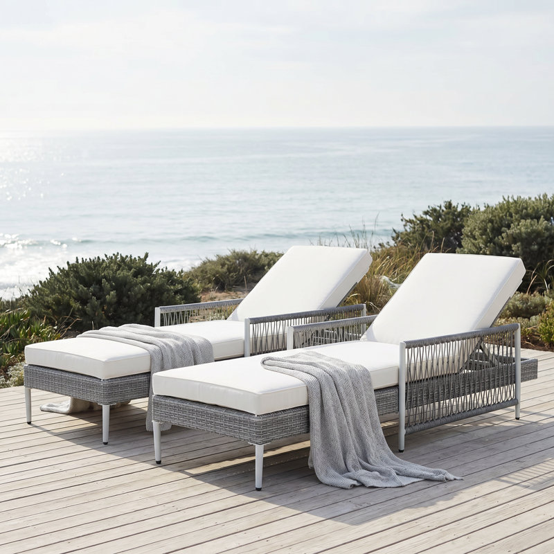 Ensemble de 2 chaises longues Modern Patio