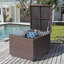 Boîte de rangement ATR Arttoreal 22 gallons gallon avec roulettes brun foncé