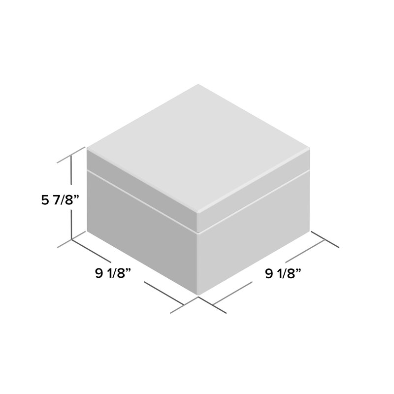 Reverse Painted Mirror Accessory Box, Sand