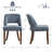 Modern Chenille Upholstered Dining Chair with Solid Wood Legs, Mid-Century Dining Side Chair for Kitchen & Dining Room-1581021647