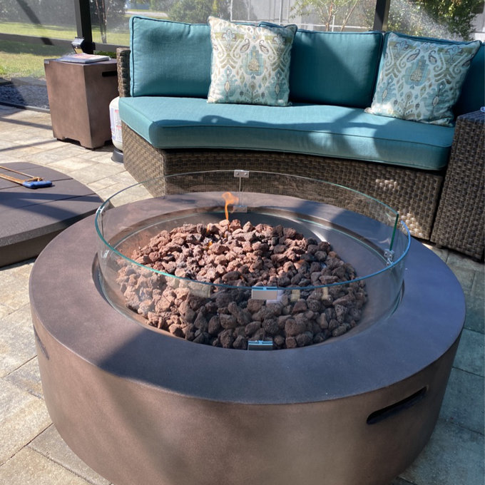 Trent Austin Design® Kinzie Concrete Propane Fire Pit Table