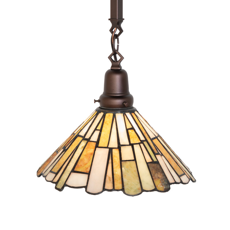 13" Wide Delta Jadestone Pendant