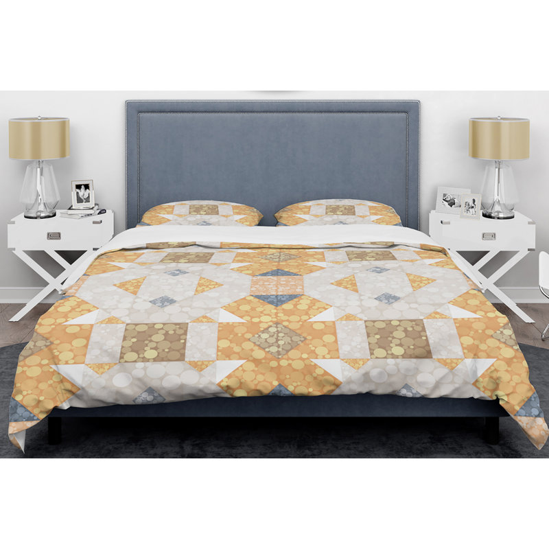 Ensemble de housse couette mid-century rétro-century , Housse de couette très grand + 2 taies décoratives