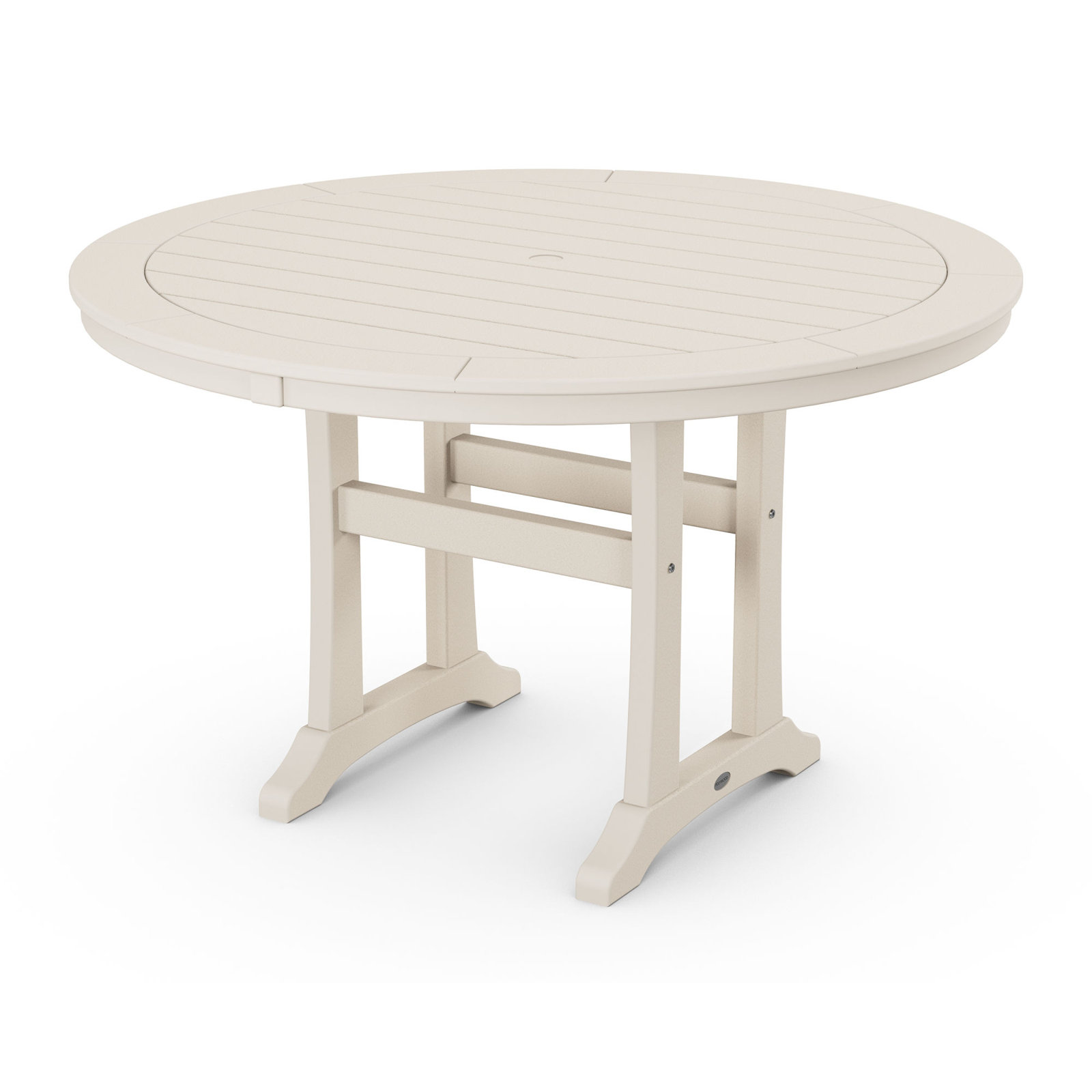 POLYWOOD® Nautical 48" Patio Dining Table, Sand