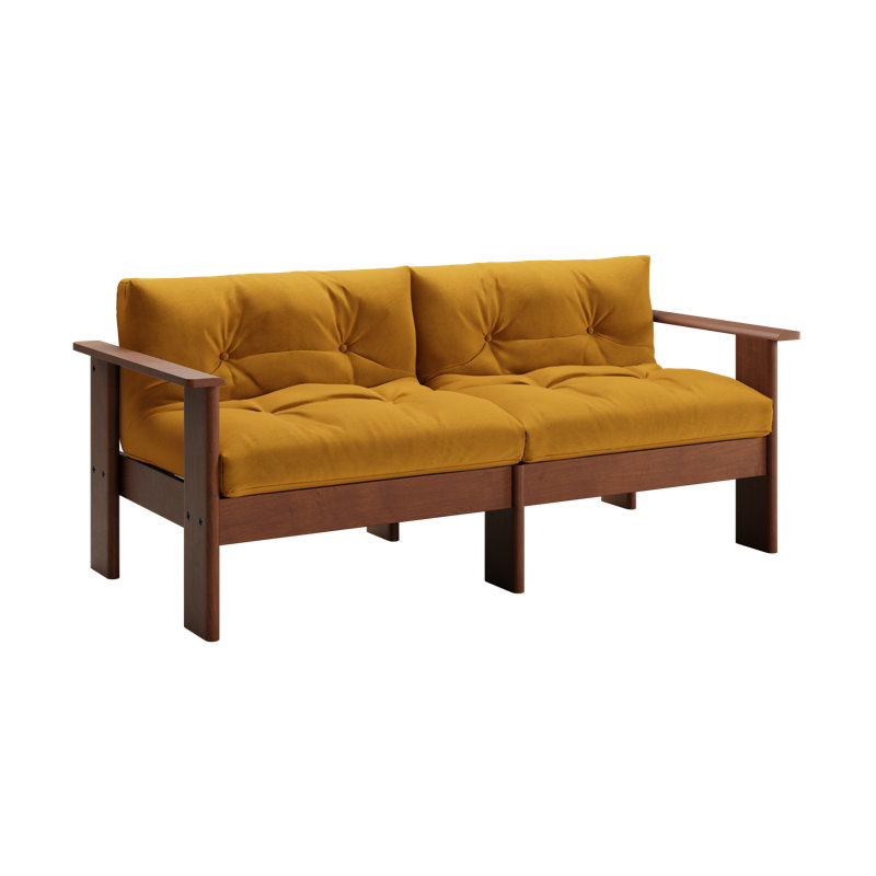Bacana Loveseat, Mustard Recycled Velvet