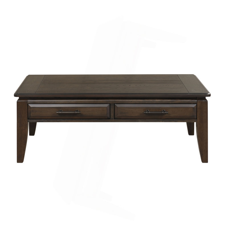 Table basse en acajou avec rangement