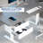 VIVO White Dual Level Pull Out Under Desk Storage Drawer Set without Shell