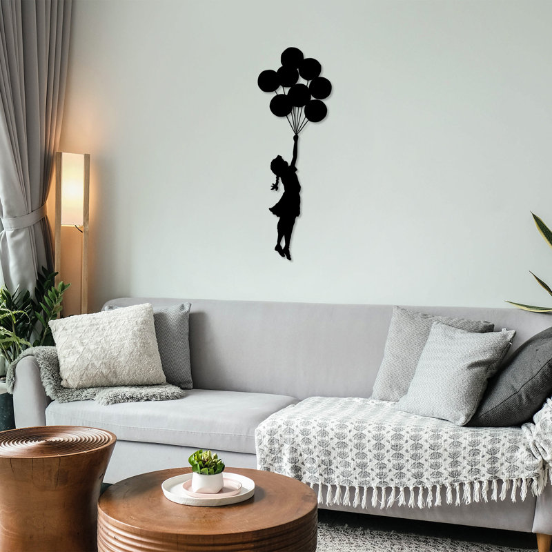 Elegant Black Decorative Metal Wall Accessory, 39.4 x 13.4 inches | 100% Metal Construction, Thickness: 0.06 inches | Easy Wall Mount Design, Perfect for Home Décor & Modern Interiors, Durable and Stylish