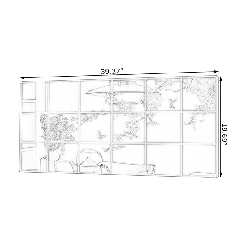 Miroir mural rectangulaire, L 39,37 po x H 19,69 po