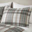 Édredon double / grand écossais, 2 taies décoratives, coussins décoratifs, rembourrage, literie d'aspect classique en microfibre, taies décoratives et design moderne