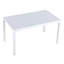 4 fauteuils empilables en PP gris chaud et une table blanche de 55 pouces - Patins antidérapants, convenant à divers styles de décoration, 4 pièces de long, sans entretien, à l'intérieur comme à l'extérieur