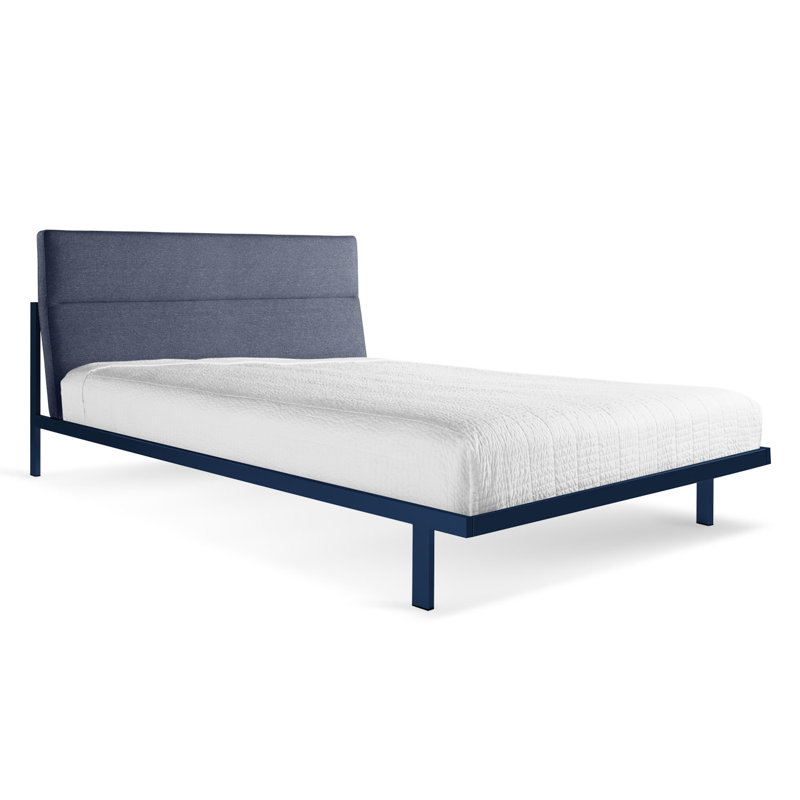 Station Upholstered Bed, King, Navy/Edwards Navy