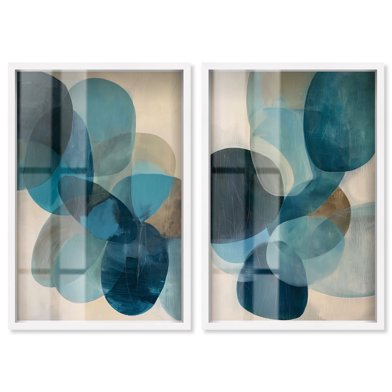Terra Bound Set Geode Shadowbox Print par , H 26 po x l 36 po, Blanc