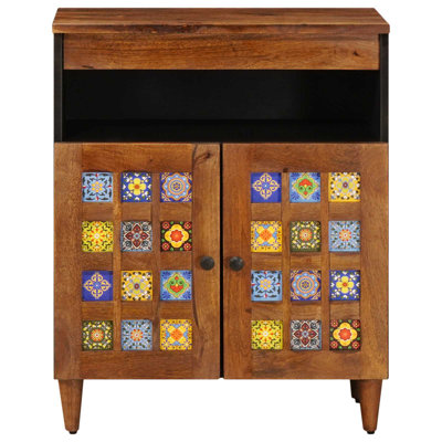 Solid Wood Rectangle Accent Cabinet
