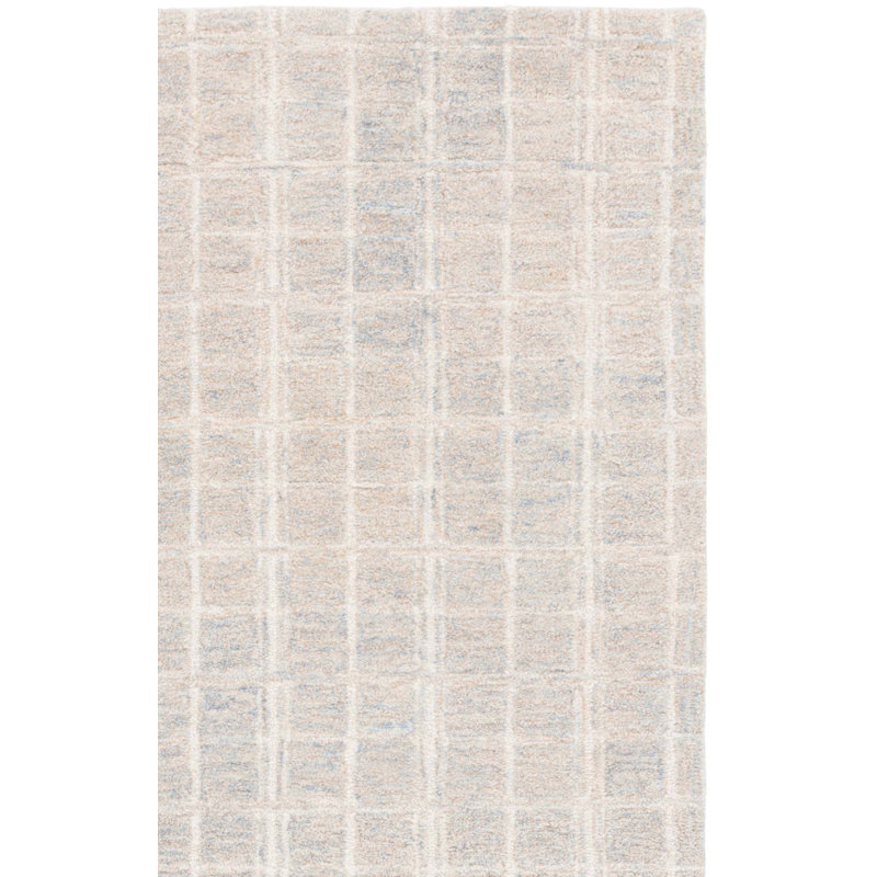 Tapis géométrique en laine / coton touffeté à la main Anatol, Tapis de couloir 2 pi 3 po x 8 pi