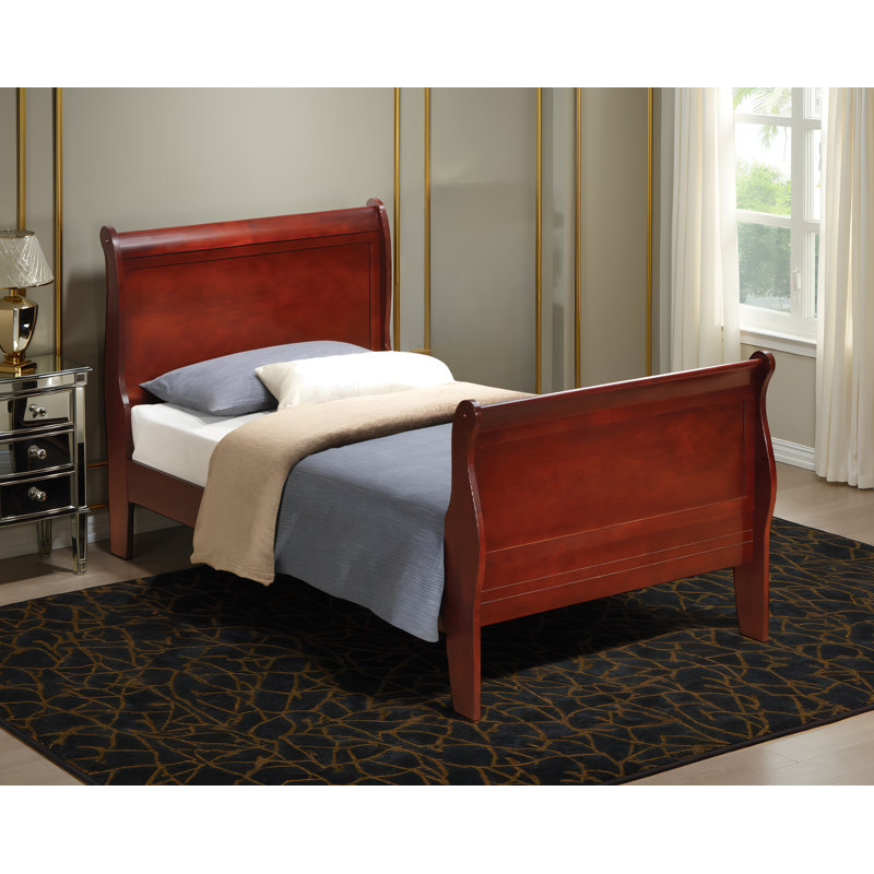 Ensemble de 2 lits simples Roskilde Cherry, Cerisier, Lit simple