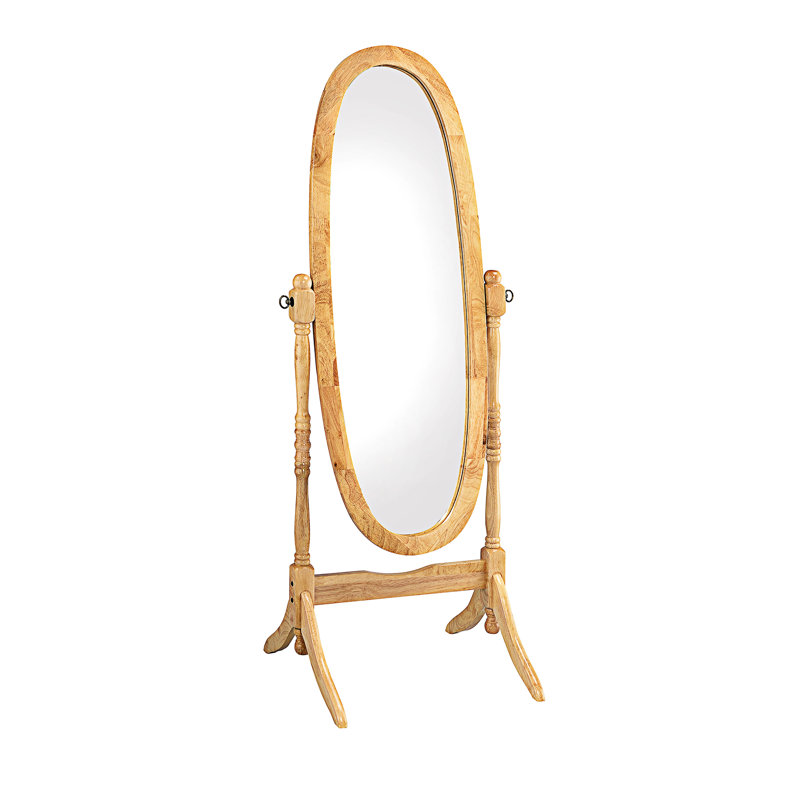Standing Wooden Floor Mirror, Natural