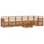 Vidaxl Sectional Sofa Set 7 Pcs Solid Acacia Wood Sets Garden Furniture Patio