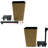 Hand Woven Brown Self-Watering Planters - Of 2. Weather . Easy Assembly Process. 7"X7"X7.8" And 9.4"X9.4"X13.8". Water Level Indicator 2 Pack. . Simple Assembly. Sensor-881013361