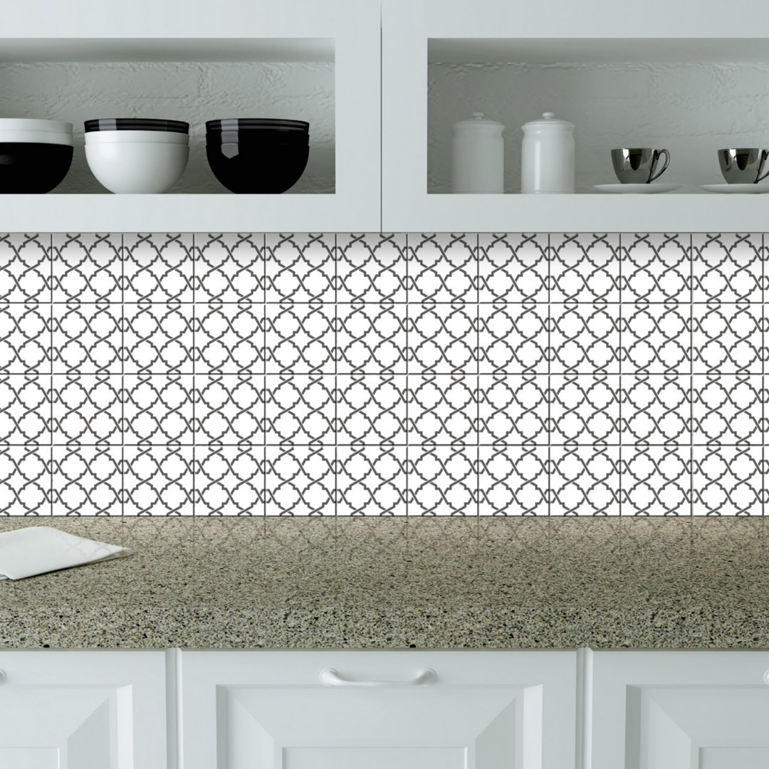 4'' W x 4'' L Vinyl Peel and Stick Mosaic Tile Mi Alma
