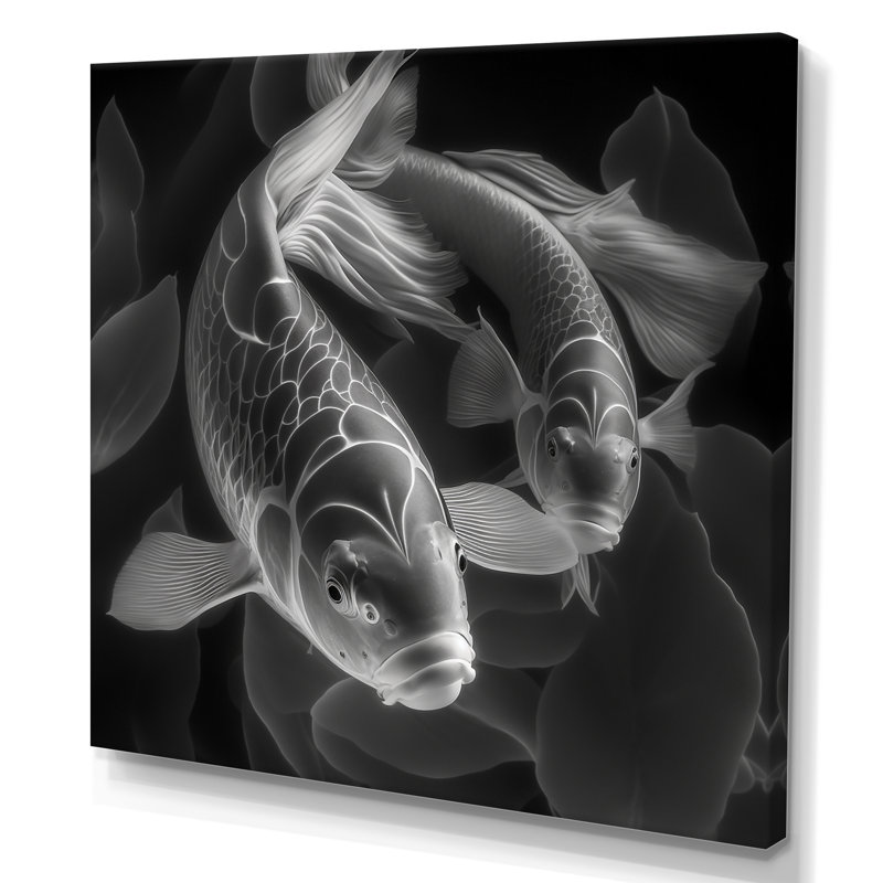«Muallam Monicolo Koi Fish», reproduction sur toile, L 24 po x H 24 po, Toile tendue