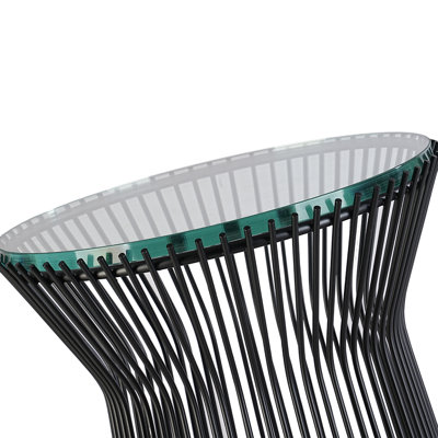 Table d'appoint géométrique en forme de sablier - petite table d'appoint ronde