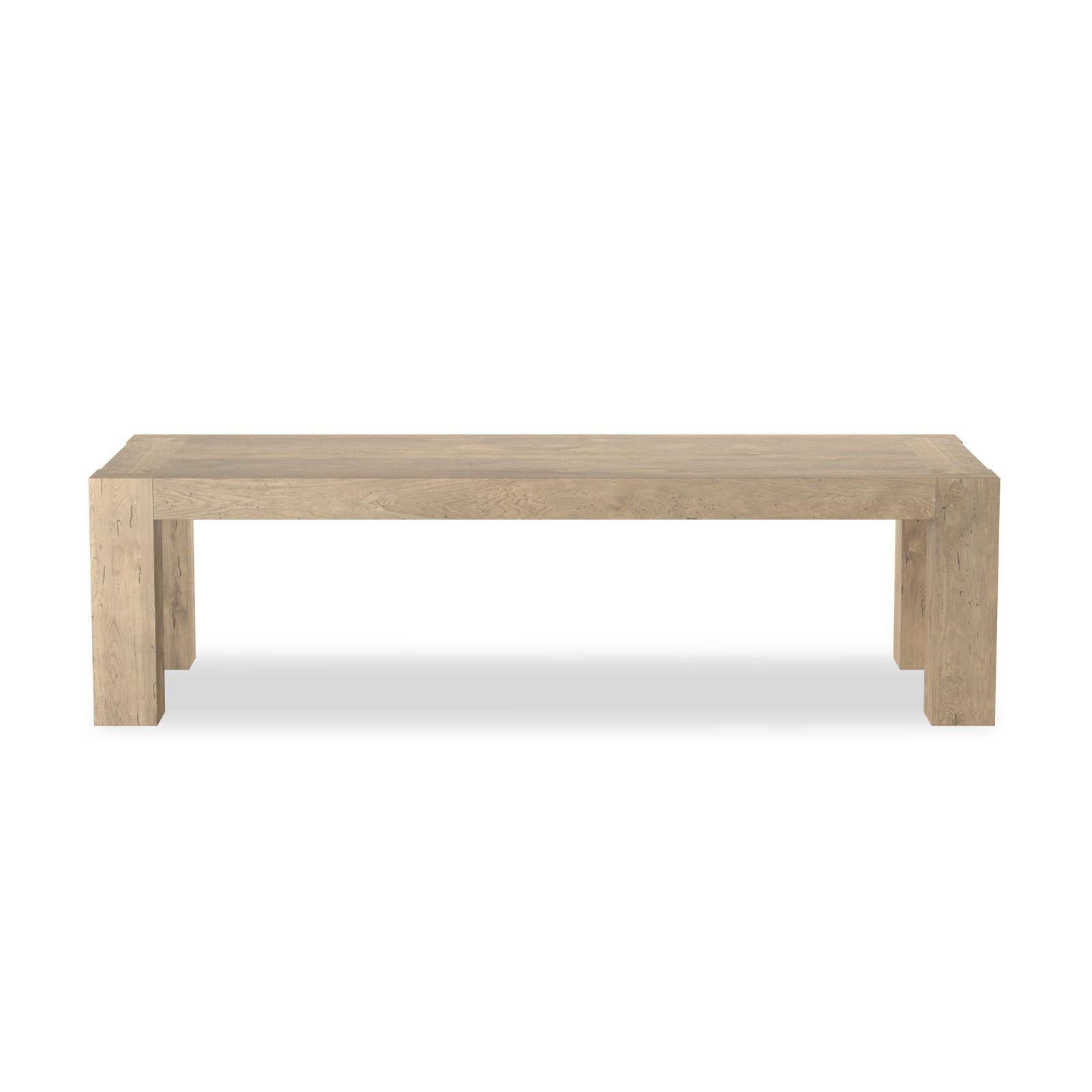 Lockney 108'' Dining Table, 30'' H x 108'' W x 43'' D, Whitewash Rustic Wormwood Oak