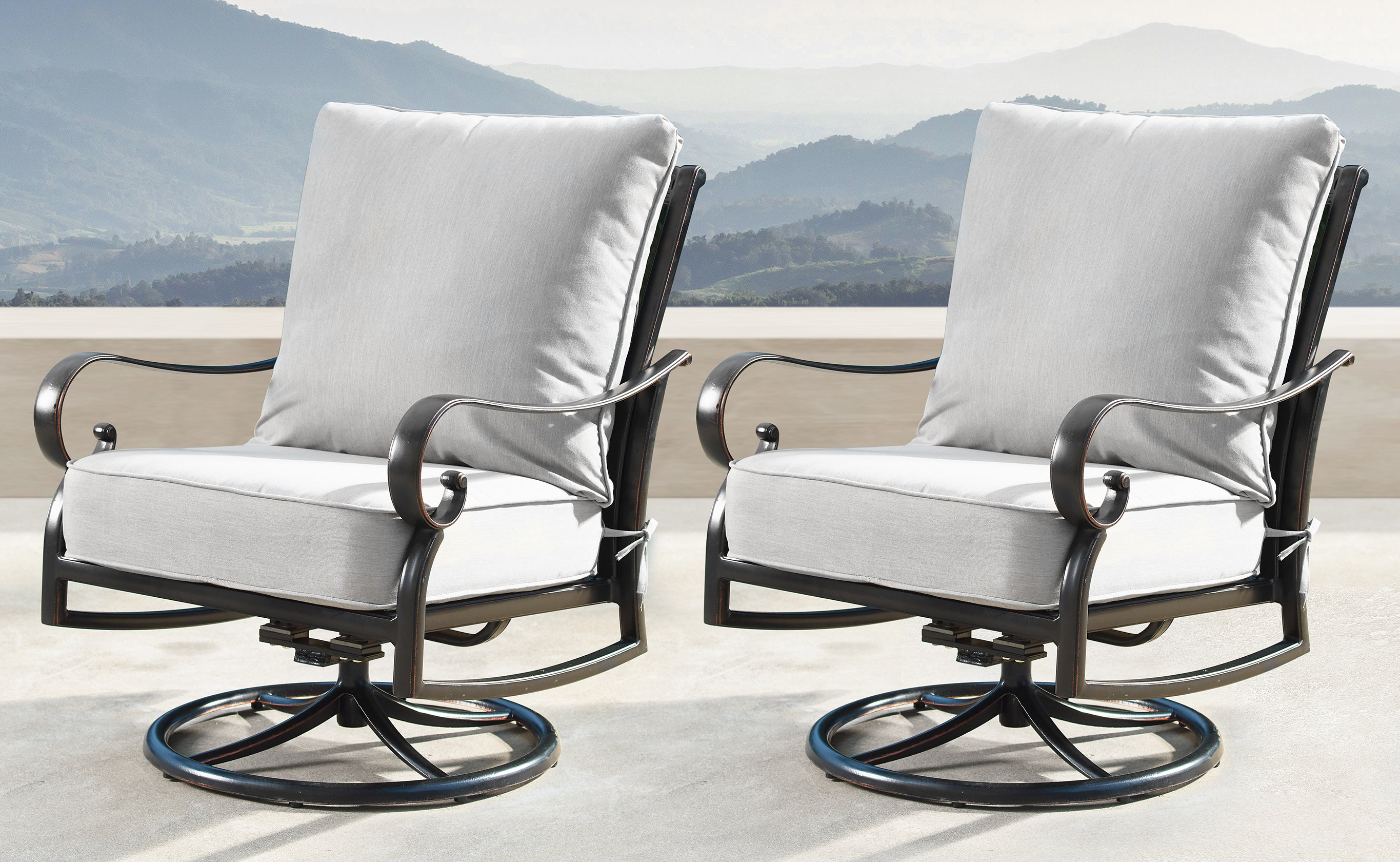 metal swivel rocker patio chairs