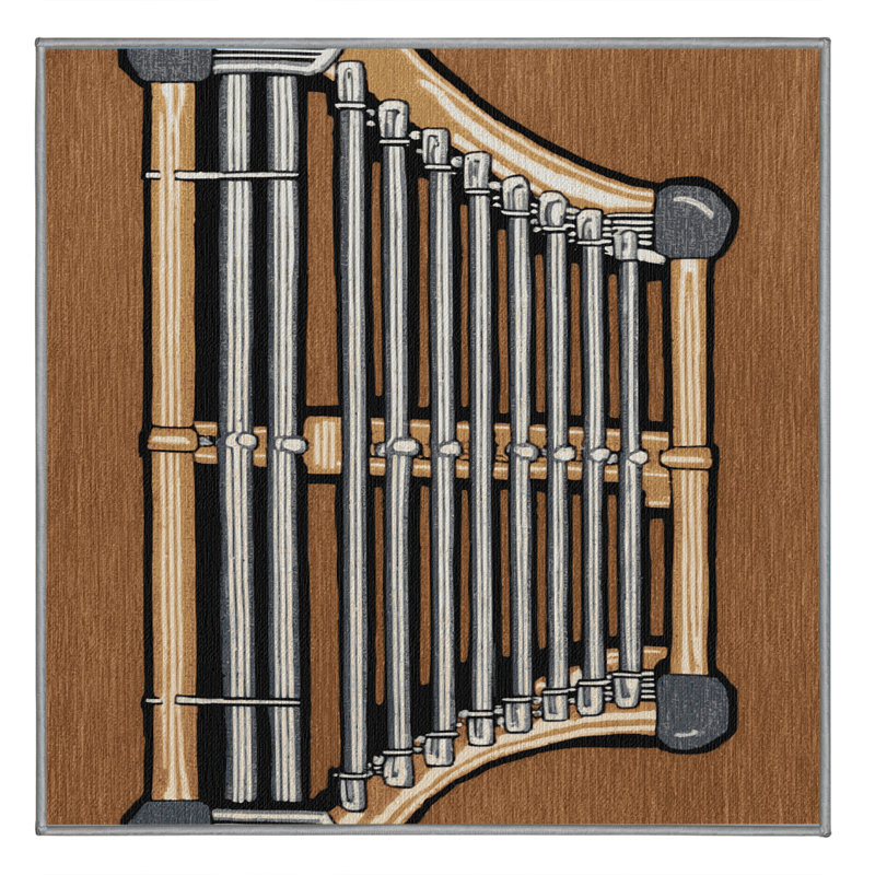  Tapis lavable Vibraphone Music, Carré 6 pi