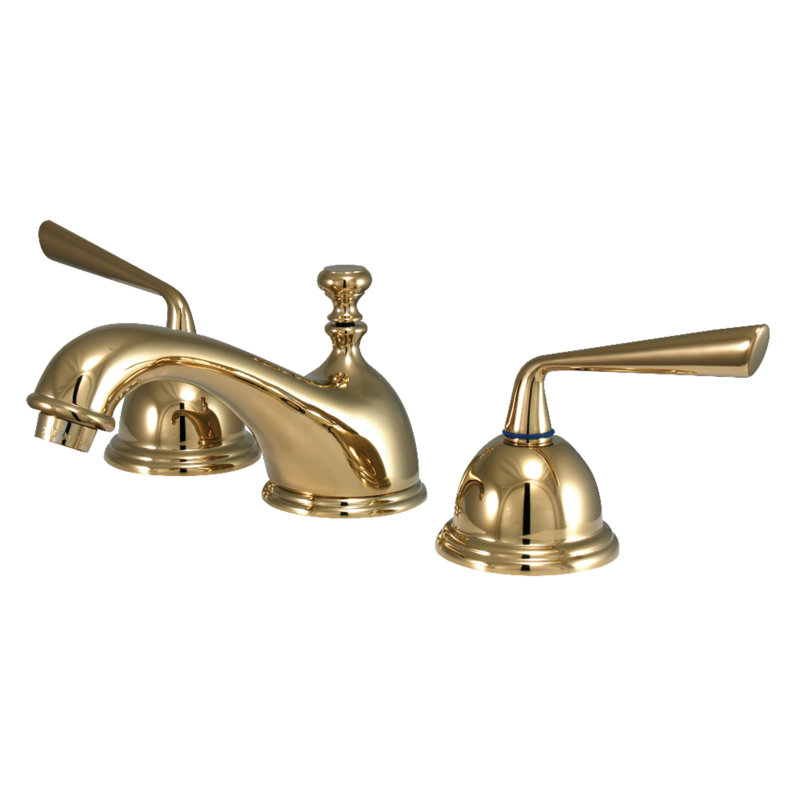 Robinet de salle de bain espacé Kingston, Laiton poli