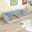 Lit plateforme tapissier avec design Montessori et garde-corps rembourrés en molleton-116111123-116111125