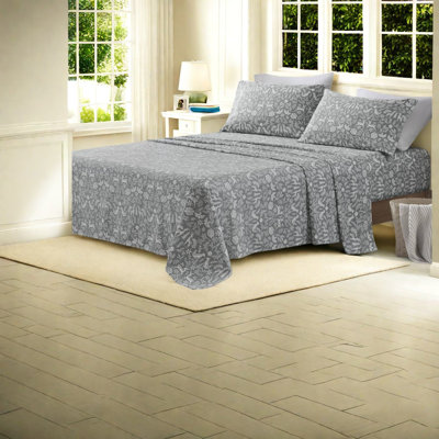 Soft King Bedding Sets, 100% Cotton Flannel Winter Fauna, Modern Home