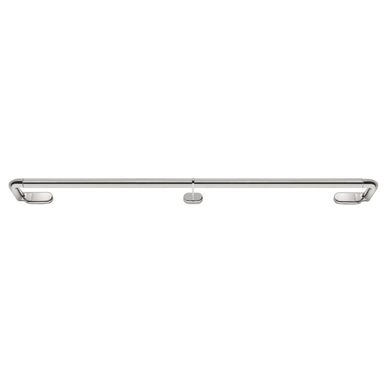 Tringle à rideaux réglable argentée Glines, L 120 po