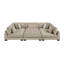 Canapé modulaire brun contemporain avec repose-pieds 6 pièces avec coussins confortables