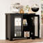 Buffet avec rangement, bahut avec portes en verre trempé-980164763