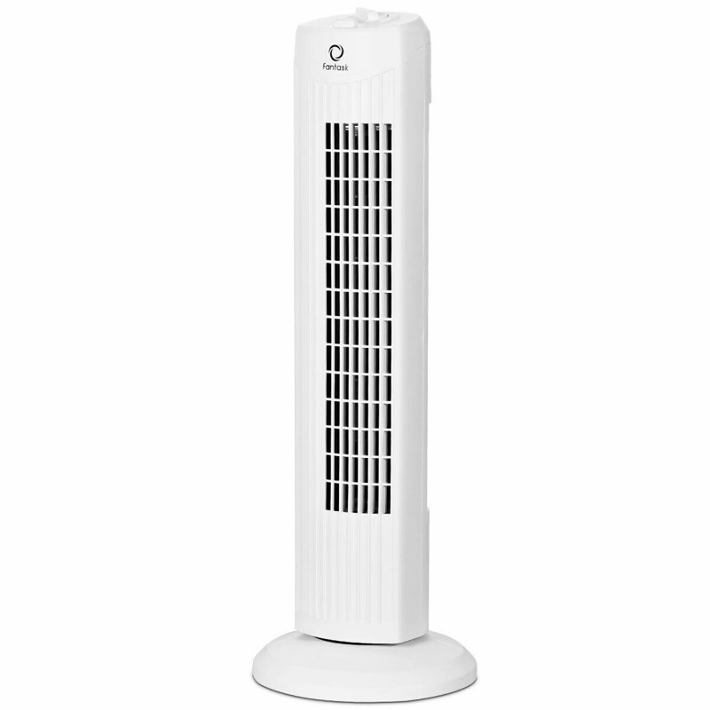 Ventilateur tour oscillant 28 po Gymax, Blanc
