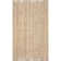 Tapis campagnard naturel en jute tissé à plat à la main Isalena