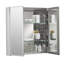 CLC Aluminum Two-Door Medicine Cabinet With Mirrored Doors, Beveled Edges-547797662