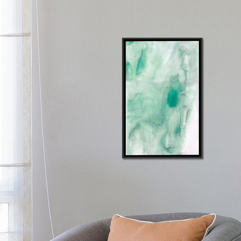 «Beach Abstract», reproduction sur toile, H 26 po x l 18 po x P 1,5 po, Toile encadrée noire, Pas de tapis