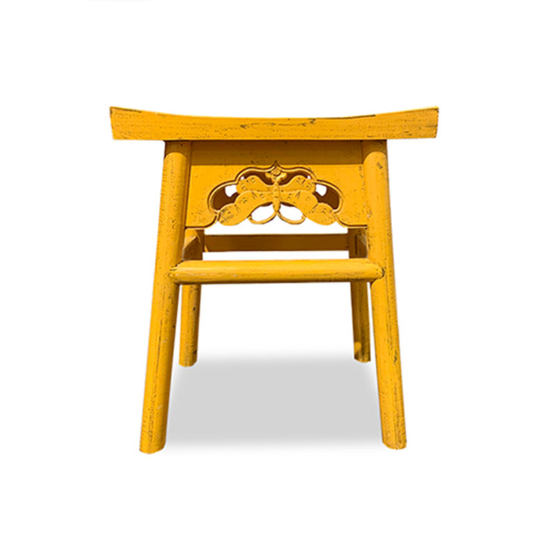 Tabouret papillon à hauteur standard - jaune, Yellow, 18.75" H x 16.5" W x 12.25" D