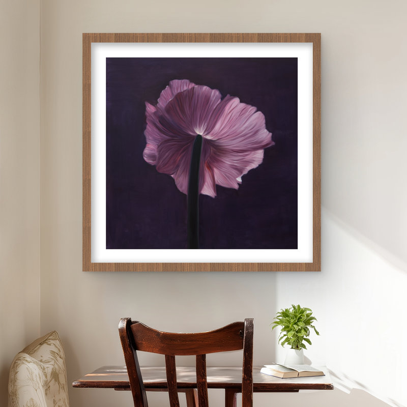 Pétales mauves - imprimé mat encadré rose pour la décoration intérieure