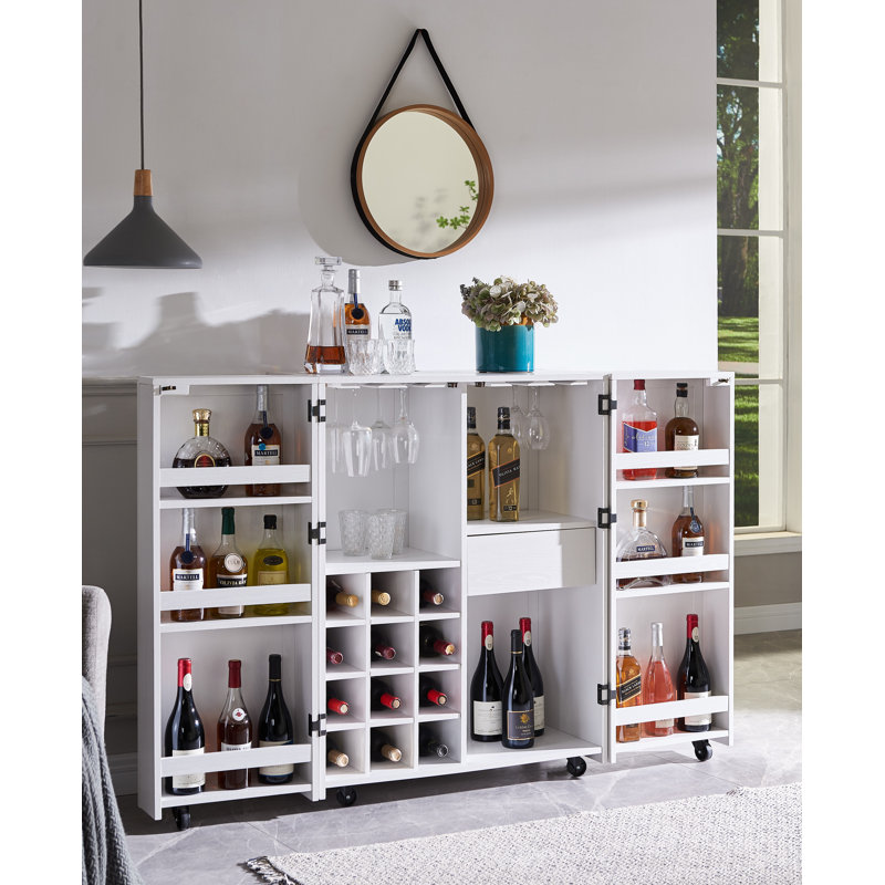 Armoire de bar 31,5 po Yessine, Blanc