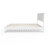 Queen Size Deluxe Bed Frame With Headboard With Solid Wood, No Box Spring Needed,  Easy Assembly, White-119619095-119619098