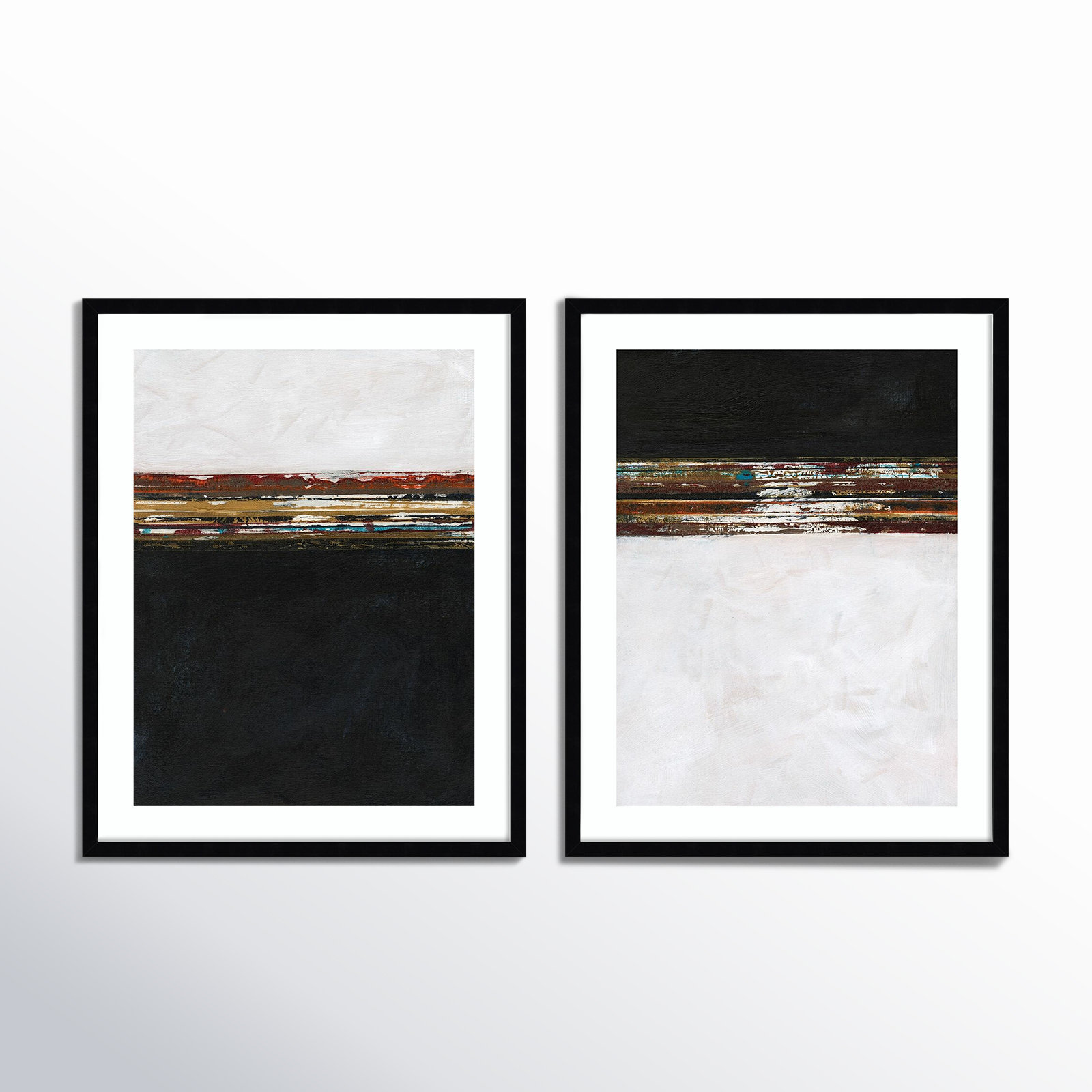 A Sense Of Space I & II by Jodi Fuchs, Black, 41" H x 69" W