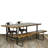 Solid Wood Top Metal Base Dining Table-18108041-18108035