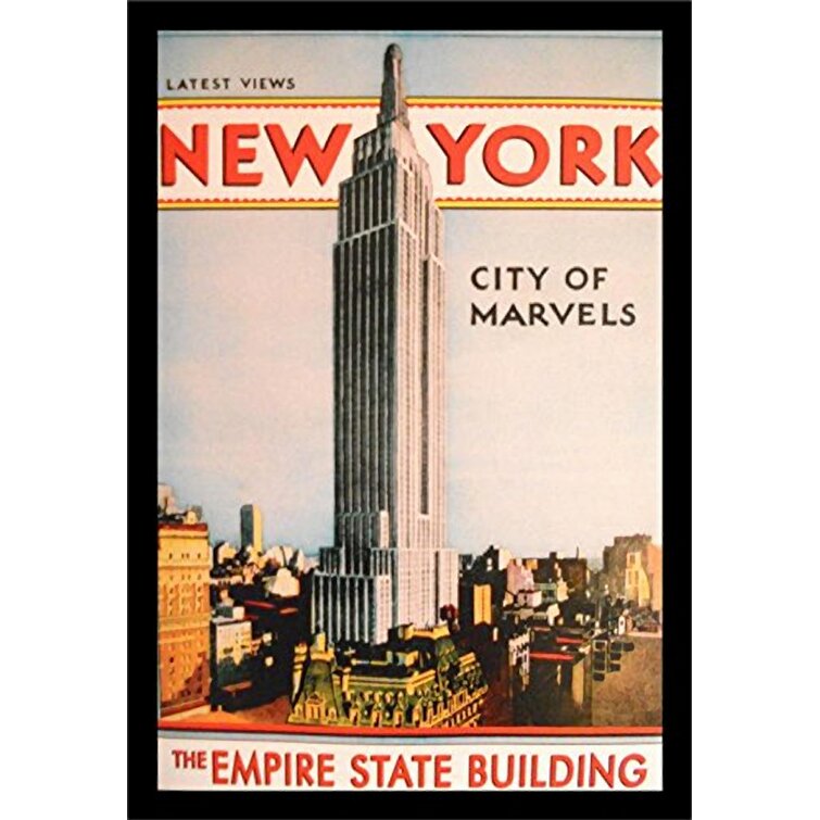 Winston Vintage York City Of Marvels Empire State Building Framed On Paper Graphic Art | Wayfair