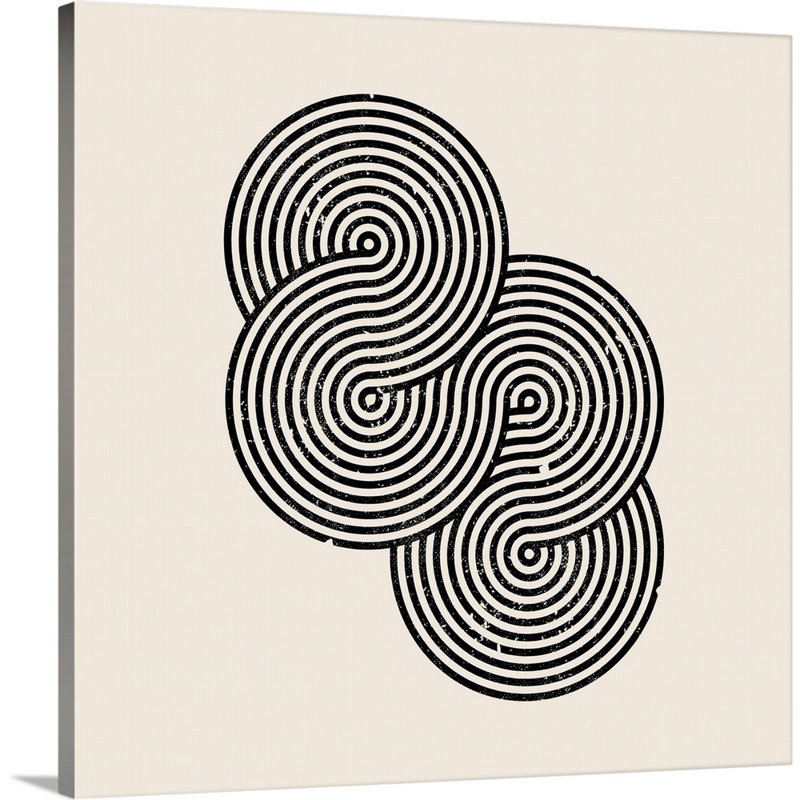 RetroGeo - Swirls II - reproduction sur toile, Toile tendue, H 48 po x l 48 po x P 1,25 po